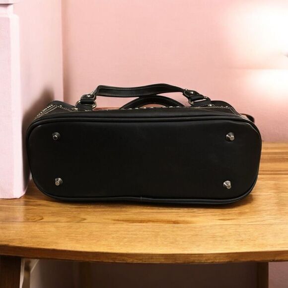 Montana West Concealed Leather Pockets Studs Flowers Tooling Imported - Picture 4 of 5